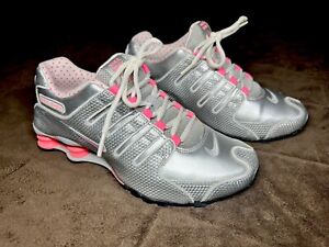 2012 Womens Nike Shox NZ Cool Grey/Metallic Silver/Pink - Size 9 -488312-003