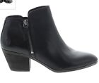 Frye Soft Leather Heeled Ankle Boot Womens 8M Double Zip Black bootie