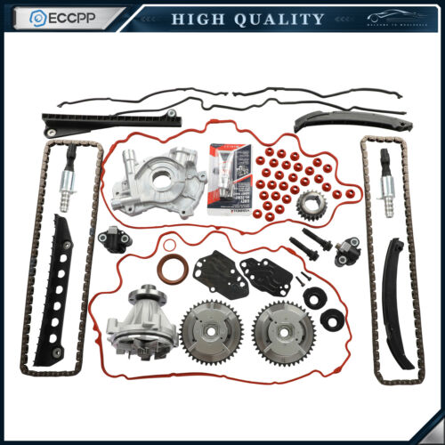 Timing Chain Kit Oil Water Pump Cover Gasket For 04-08 Ford F150 Lincoln 5.4L 3V