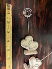 Lot of 10 Shower / Wedding / Etc Place Card Holders Resin Two Heart Table Decor