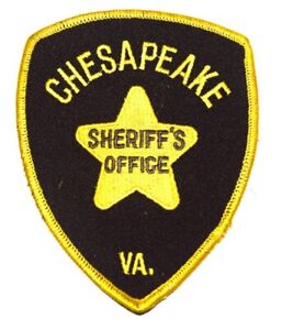 CHESAPEAKE VIRGINIA VA Sheriff Police Patch GOLD STAR OLD