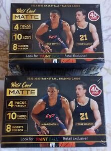 2 Box Lot 2022-2023 Wild Card Matte black Basketball Blaster Box Factory Sealed