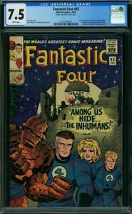 Fantastic Four #45 CGC 7.5 1965 1st Inhumans! Key Silver! White Pages! K4 209 cm