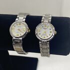 Seiko 7N89-5000 Womens 24mm Stainless Steel Silver Tone Dress Watch LOT of 2