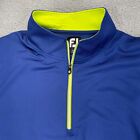 FootJoy FJ Mens XL Golf 1/4 Zip Jacket Activewear Rain Wind Resistant Blue