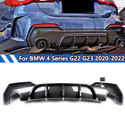 Carbon Look For 2020-2022 BMW 4 Series G22 G23 430i M440i M-Sport Rear Diffuser