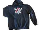 Pittsburgh Pirates Sewn Pirate Patch Black MLB Hoodie Sweatshirt Mens Size Large