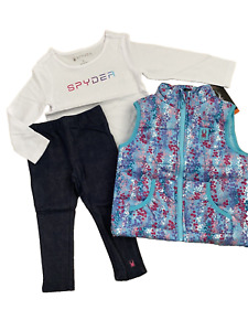 Spyder Girl's Vest Shirt Legging 3 pc Set Size 4T