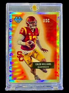CALEB WILLIAMS ROOKIE REFRACTOR Orange RC Card Holo SP Insert Parallel - USC