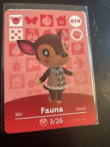 FAUNA 019 Animal Crossing Amiibo Authentic Nintendo Card