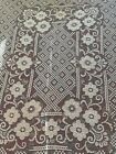 Antique Rich Heavy Lace Tablecloth Ecru 84
