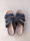Women's Clarks, Leisa Spice Sandals Black Leather 9.5M, Very Good Condition
