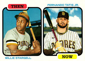 2022 Topps Heritage #TAN-ST Willie Stargell / Fernando Tatis Jr. Then and Now