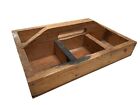 Vtg Handmade Wood Carry Tote Tool Caddie Tray Primitive Rustic Decor