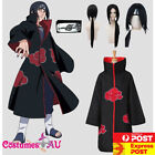 Kids Naruto Akatsuki Costume Cloak Robe Anime Boys Cosplay Uchiha Sasuke Itachi