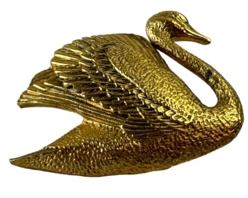 MFA (Museum of Fine Arts Boston) gold tone swan brooch