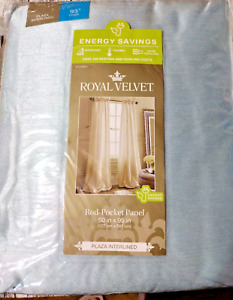 New ListingSea Mist, Royal Velvet Plaza Interlined Rod Pocket Panel Curtain, 50