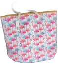 Renshun Large Beach Zip Tote with Pink Flamingo Design New w Tags