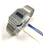 Casio Vintage Collection Negative Digital Dial Steel Band Watch A100WE-7B