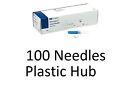 100 Monoject Kendall Plastic Hub Dental Medical Needles 30G Blue Short  New