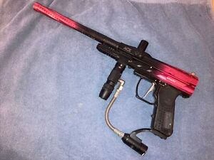Spyder Pilot ACS Paintball Marker Gun Black Red