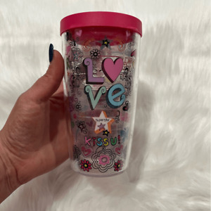 Tervis 16oz Love Superstar Floral Insulated Tumbler with Wrap and Red Lid Clear