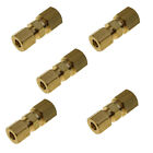 5 Pcs Brass Compression Fitting Reducer Union Connector 3/16