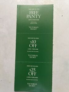 New ListingVictoria's Secret Coupons: One Panty, $10 Off $50 / $25 Off $100 Exp 5/26/2024