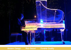 Full Crystal Grand Piano Handcrafted Transparent Crystal Grand Piano Auto Play