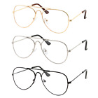 Classic Vintage Gold Aviator Clear Lens Metal Fashion Eyeglasses Glasses Kids