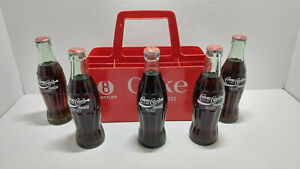 Lot 5 Vintage Bangladesh COCA-COLA Unopened Full Bottles 6.5 FL OZ w/ crate