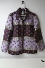 Sag Harbor Women's Size 16 Purple Rayon / Poly Tapestry Jacket Coat Button
