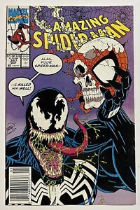 Amazing Spider-Man #347 Marvel Comics Venom Iconic Larsen Cover Newsstand NM/NM-