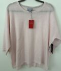 Pure Collection - Pink Cashmere Short Sleeve Sweater - Size XL - NWT