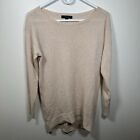 Ann Taylor 100% Cashmere Beige Soft Knit Long Sleeve Sweater Womens Small