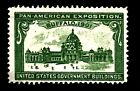 1901 Pan American Exposition BC114 GREEN NG US GOVT BLDG Cincerella Stamp Expo
