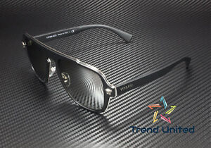 VERSACE VE2199 10006G MATTE BLACK LT GREY MIRROR SILVER 56 mm Men's Sunglasses