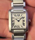 Cartier Tank Francaise 2384 Steel White Roman Dial Ladies Quartz 20mm Watch