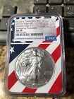 NGC 2021 Silver Eagle MS69 Heraldic T-1 Emergency Production