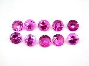 16.5 Ct Natural Rich Pink Ceylon Sapphire Round Certified 10 Pcs Gemstone Lot