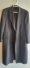 Jos A Bank Trench Coat Mens 46 R Wool Overcoat Long 3 Button Black