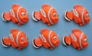 20 Orange Clown Fish Resin Cabochon Flatback Button/Bead/Craft/Nemo/Cartoon B20