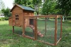 Outdoor  80'' Wooden Chicken Coop Nest Box Hen House Poultry Pet Hutch Garden