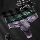Men's Sexy Underwear G-string Thongs Briefs Panties Ice Silk Low Waist U Pouch □