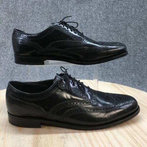 Florsheim Shoes Mens 10 D Lexington Wing Tip Oxford 20381 Black Leather Lace Up
