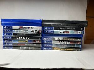 PS4 GAMES BUNDLE LOT - 18 GAMES!!! PREOWNED - UNTESTED - AS IS