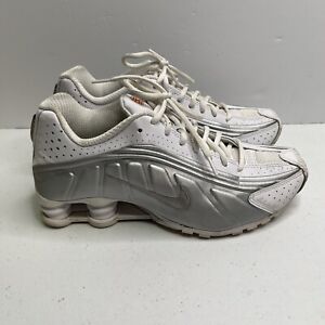 Nike Shox R4 Metallic 104265-131 Men’s Size 8.5 White Silver