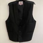 Old Frontier Clothing Co Vest XL 44 Men's Black Reenactment Western Wool Gambler
