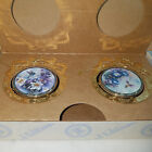 Lena Liu Hummingbirds Treasury set two porcelain ornaments Broad Billed Violet B