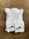 Nike Everyday Plus Cushioned Training Socks 6 PAIRS WHITE Fast Shipping